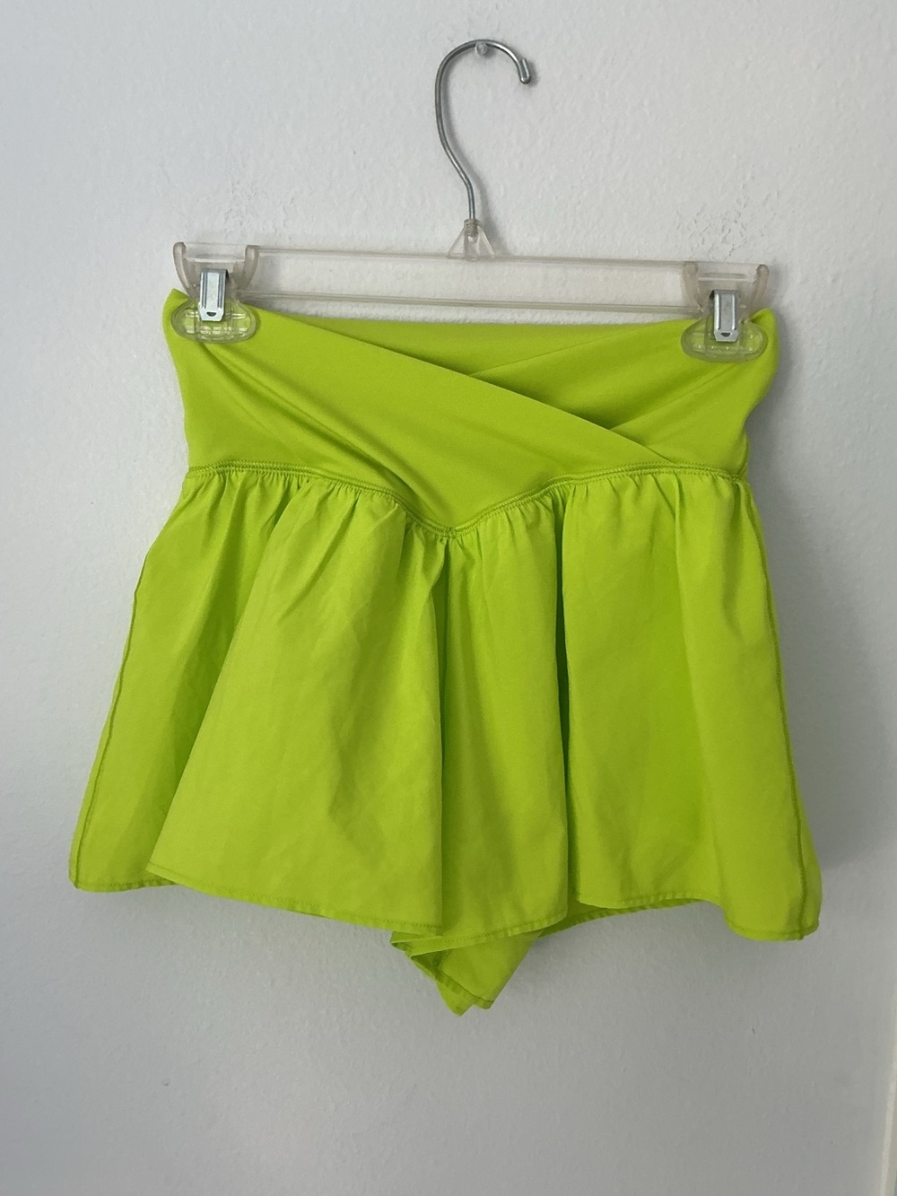 aerie Neon Lime Flared Skort